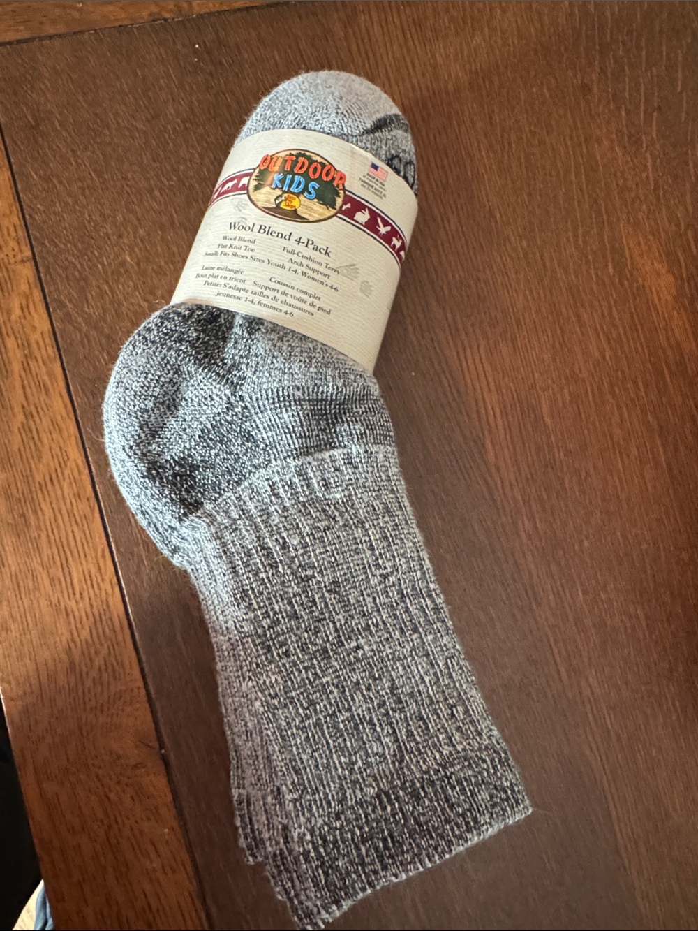 Bass Pro Shops Gray Wool-Blend Crew Socks - 4 Pack
